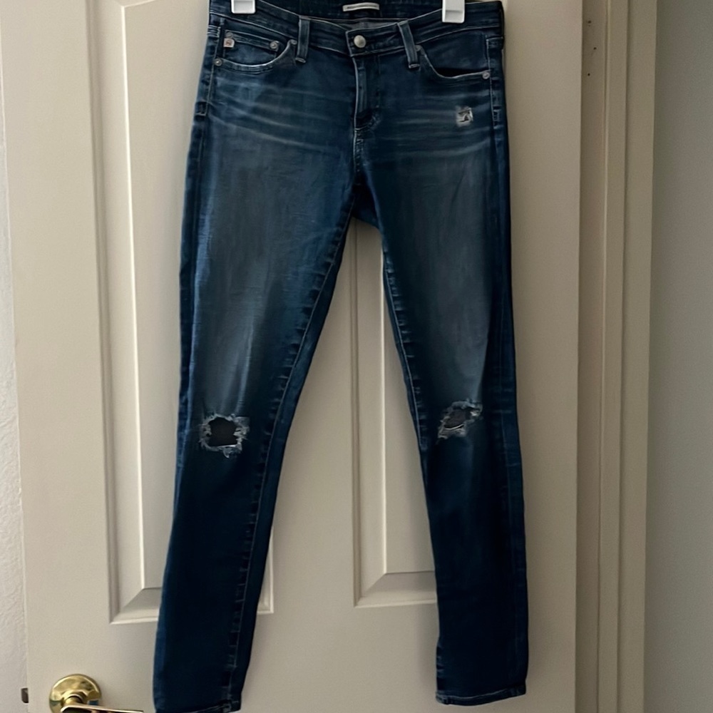 AG Adriano Goldschmied collab Alexa Chung skinny stretch distressed jean…